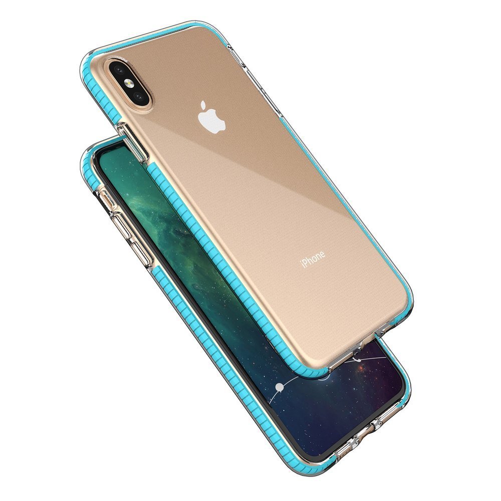 Spring Hülle clear TPU für Apple iPhone XS/iPhone X - Hellgrün
