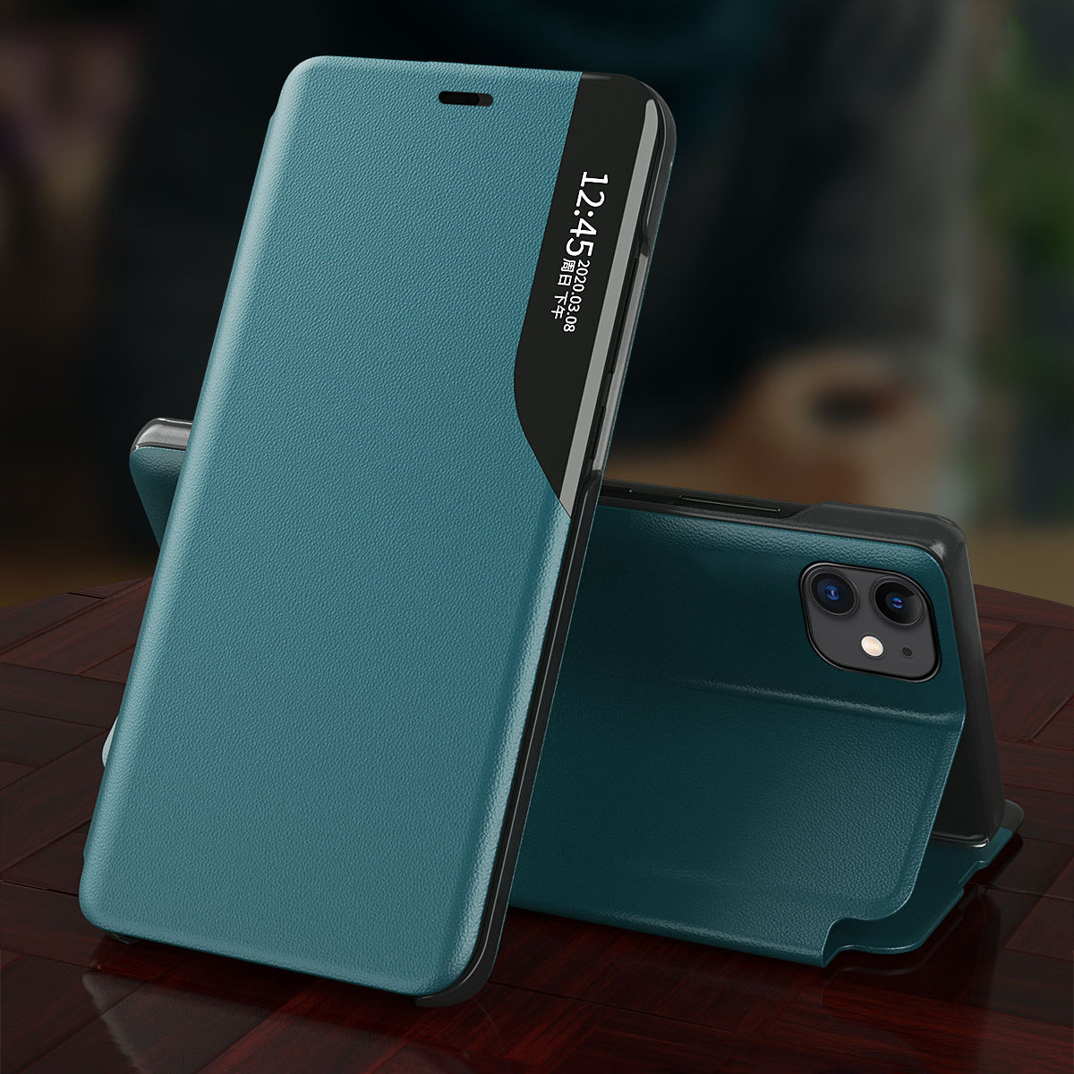 Elegante View Case Klapphülle für Apple iPhone 13 Mini - Dunkelblau