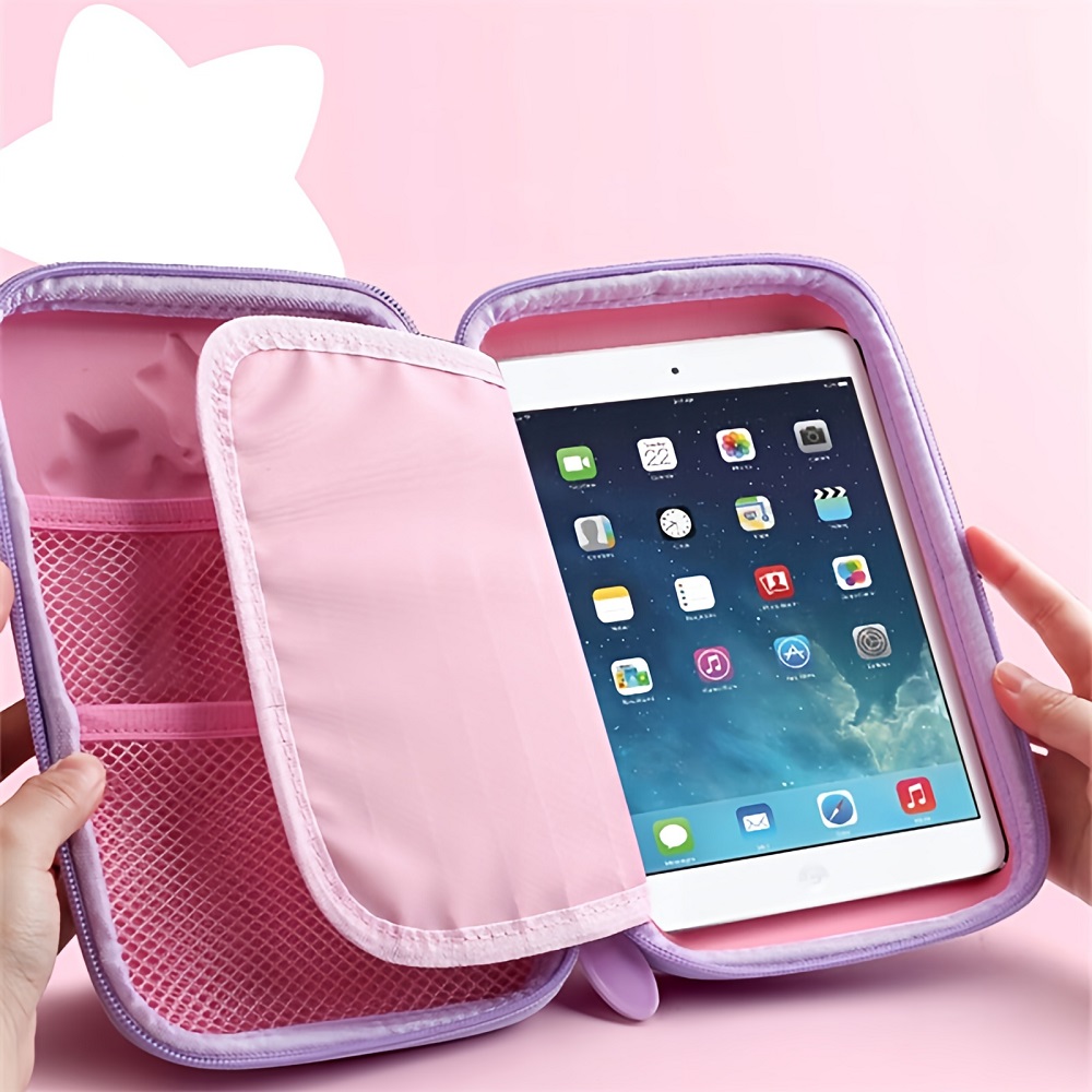 3D Schulmäppchen mit Einhorn - Lila