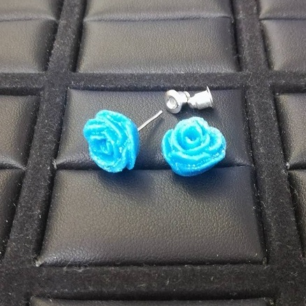 Ohrstecker Rose - Weiß