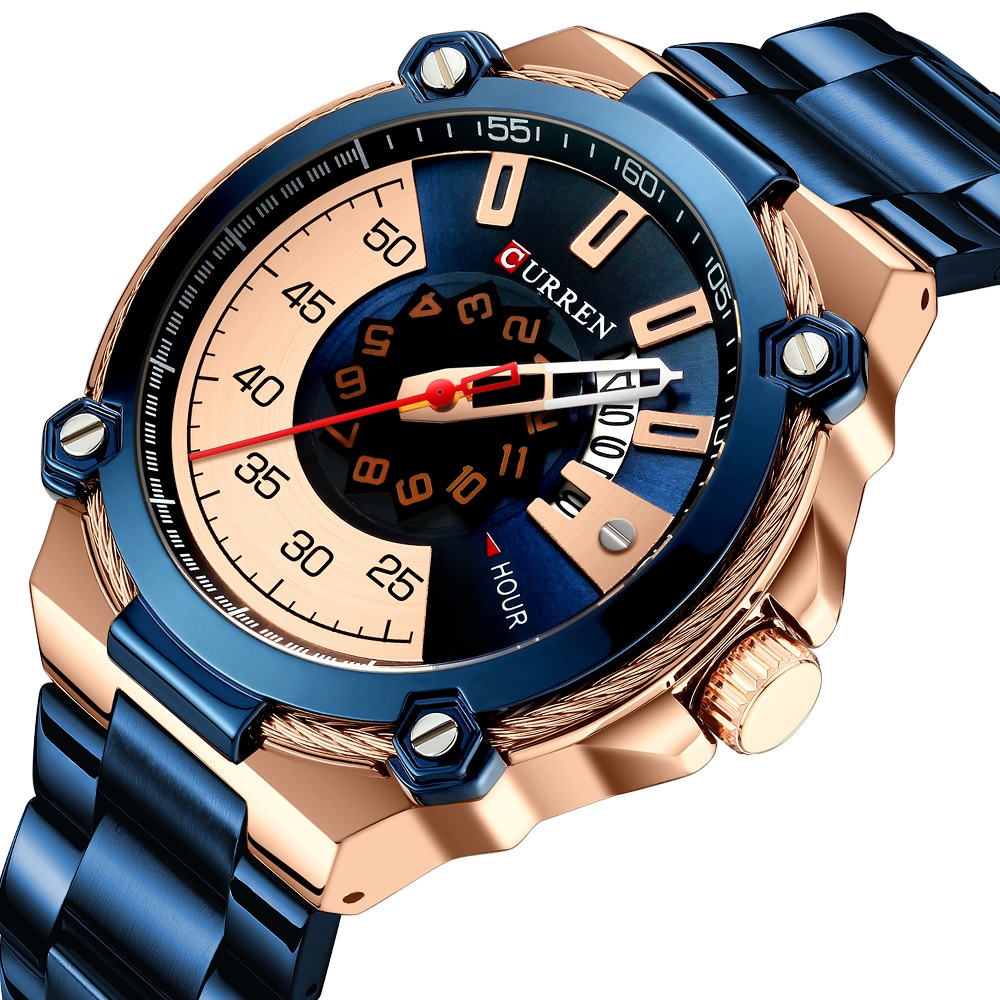 CURREN CO-14383 Uhr - Schwarz/Gold/Rosa