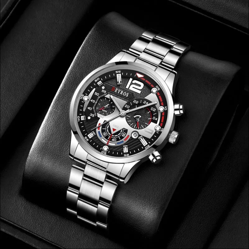 DE-25936 Uhr - Schwarz/Silber