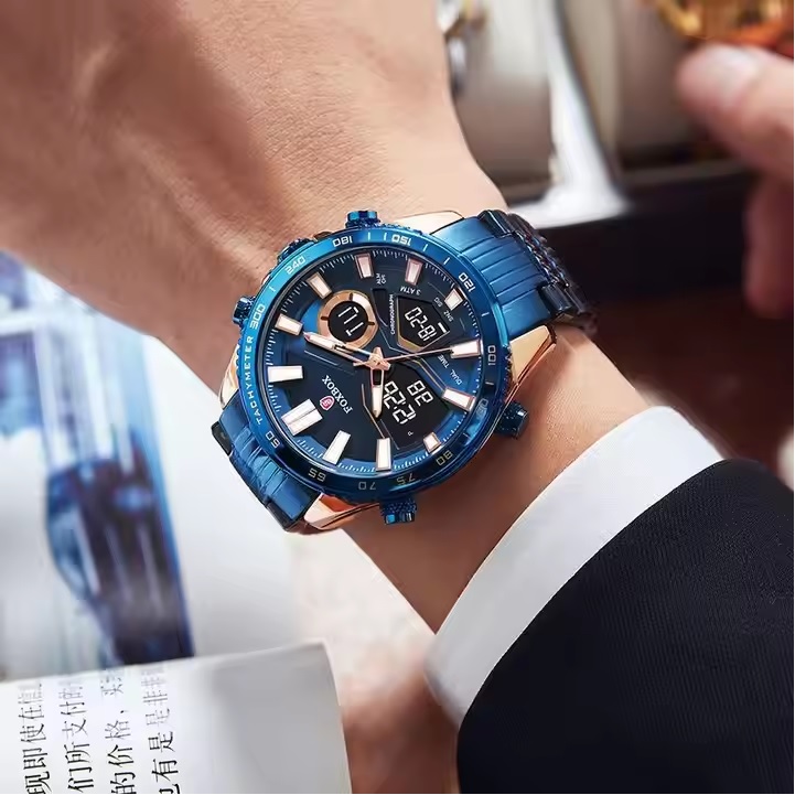 Uhr FOXBOX LU-34969 - Silber / Blau