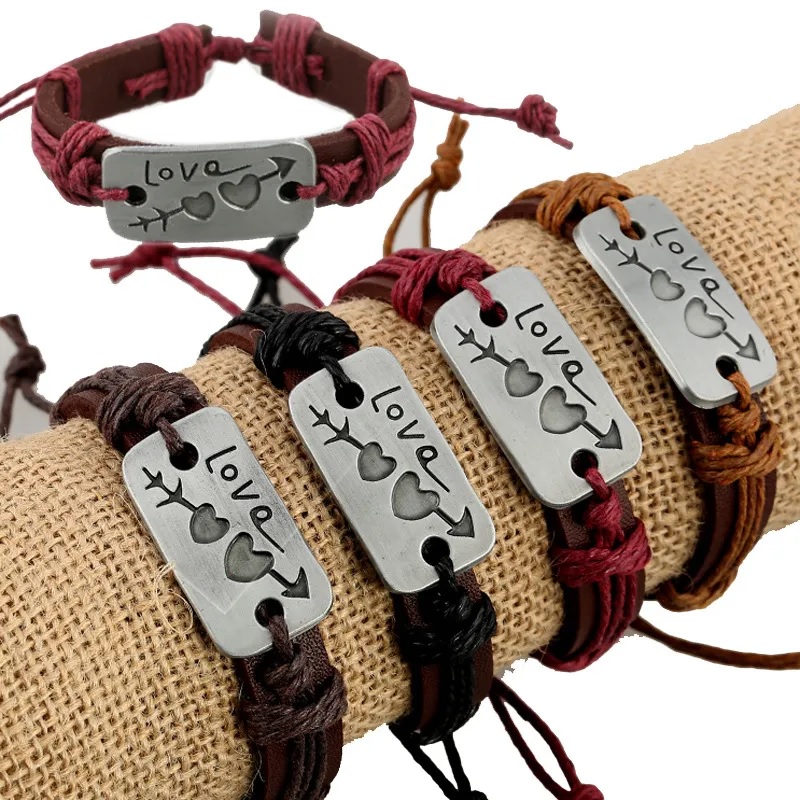 Heart Arrow Armband - Schwarz