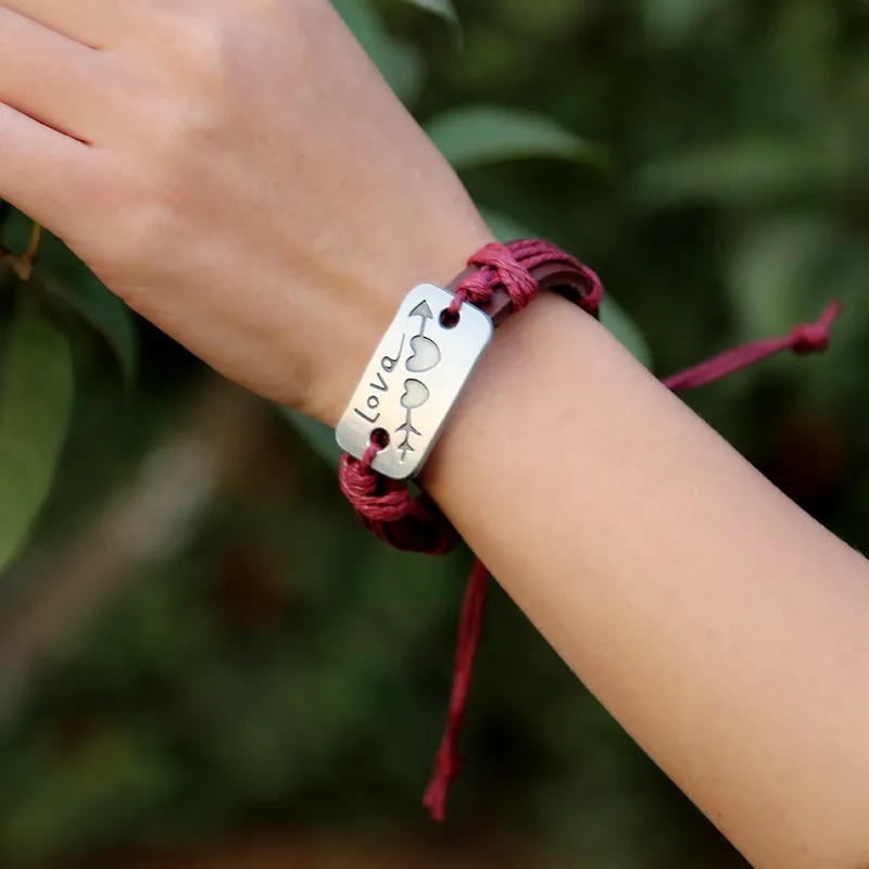 Heart Arrow Armband - Schwarz