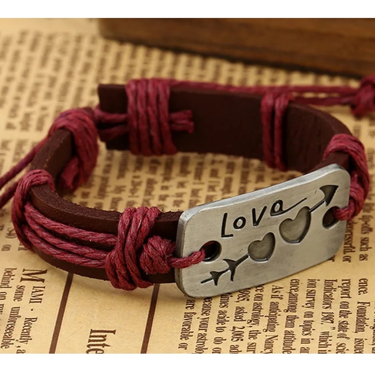 Heart Arrow Armband - Schwarz