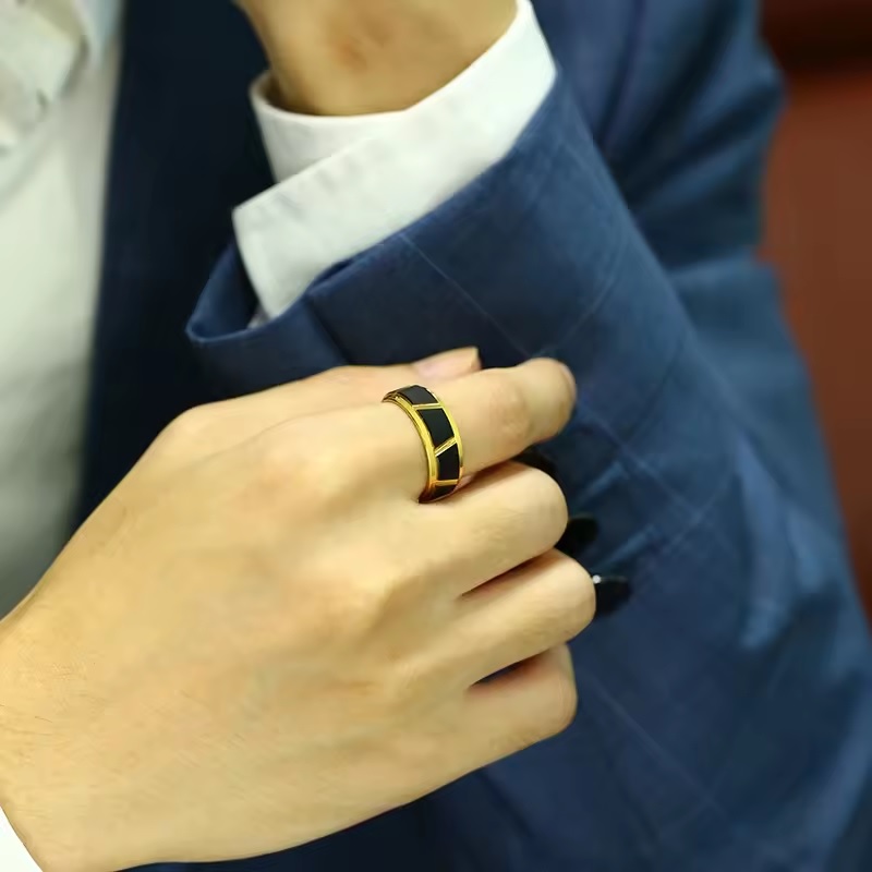 ME-31992 Ring - Golden/Schwarz/55mm