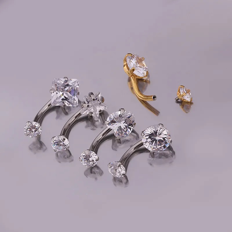 Piercingohrenring LI-23610 - Silber / Herz
