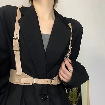 SI-33068 Damen-Kunstleder-Harness - Schwarz/L