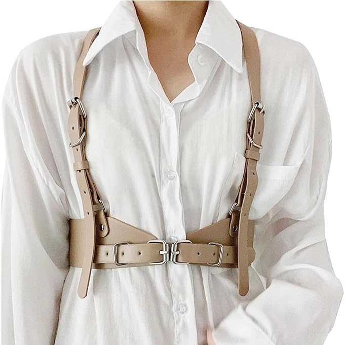 SI-33068 Damen-Kunstleder-Harness - Schwarz/L