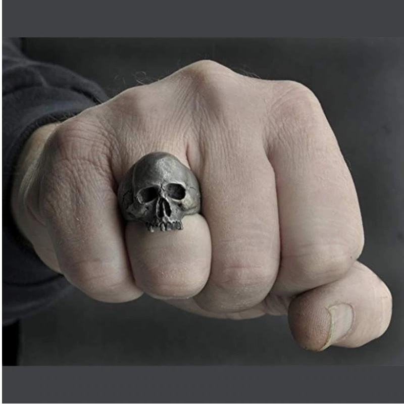 Schädel Ring-Schwarz/62mm