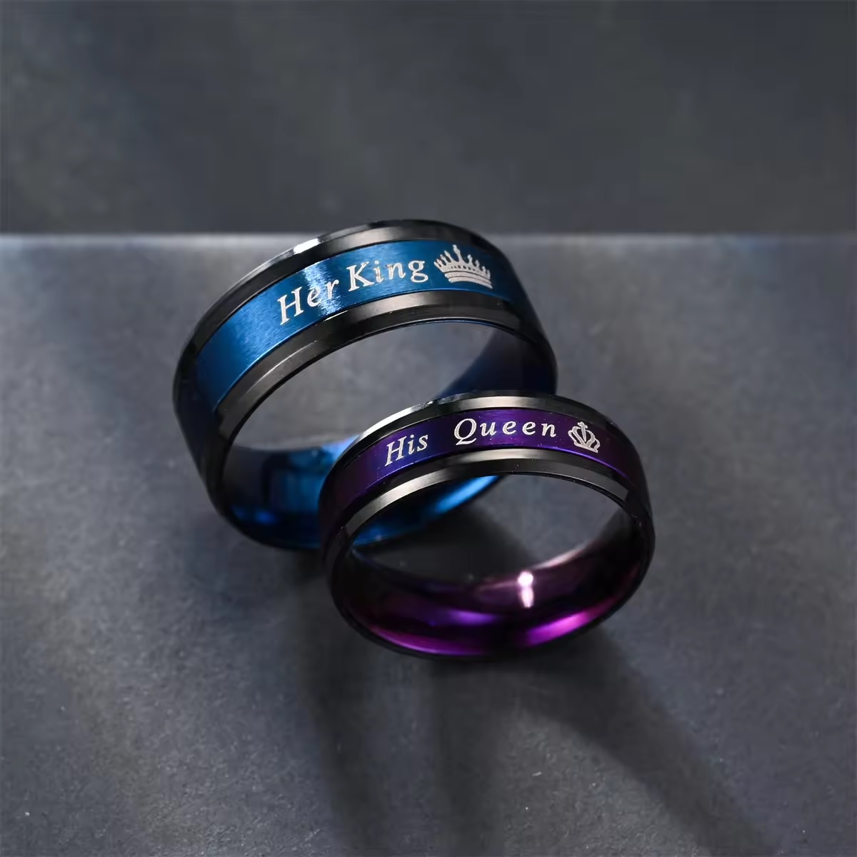 My Queen Ring-Schwarz/Violett/59mm