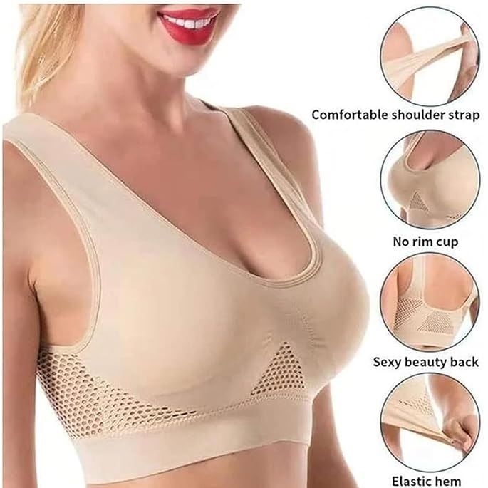 Nahtloser Sport-BH - Rosa/XXXL