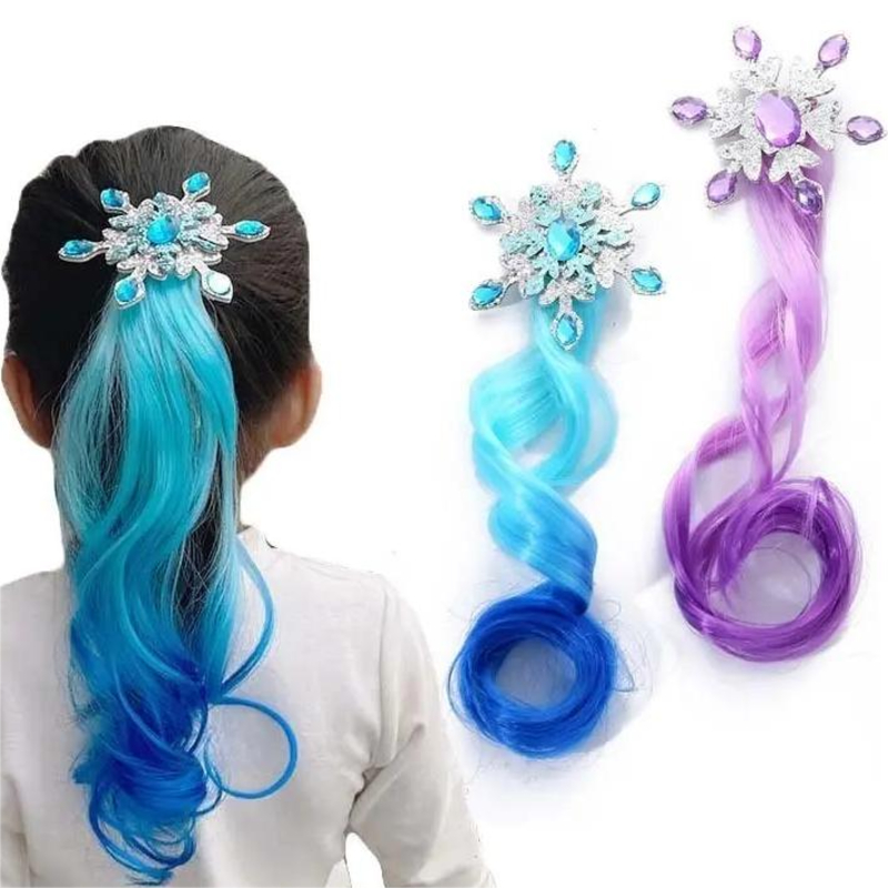 Haarspange Star mit Zopf - Lila