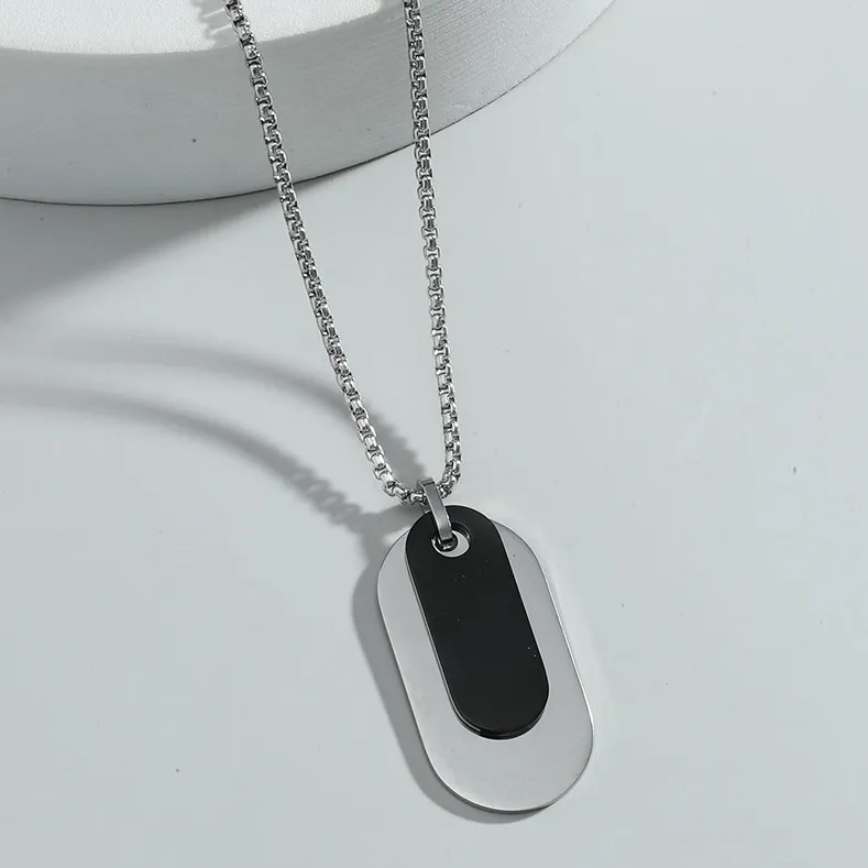 Halskette TR-34243 - Silber / Schwarz