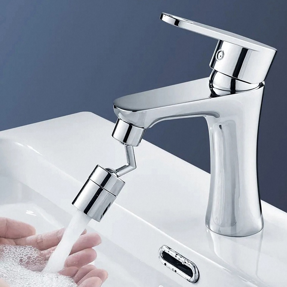 Sparsamer Wasserhahn mit Gelenk - Silber