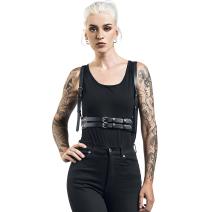 Damen Leder Harness - Schwarz