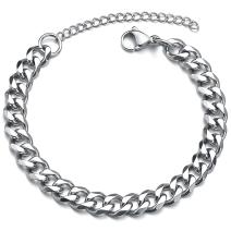 Armband TO-34839 - Silber / 18+5cm / 7mm