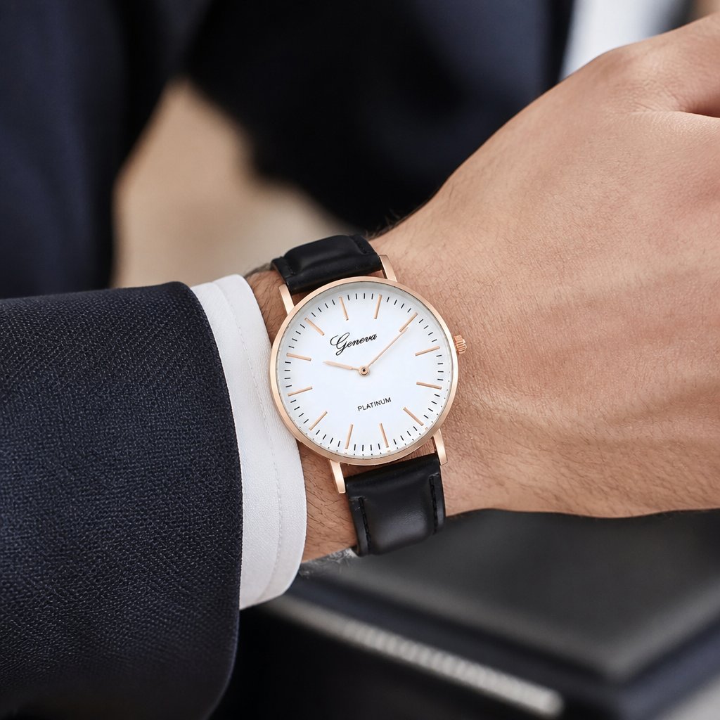 ZI-12981 Uhr - Schwarz/Roségold