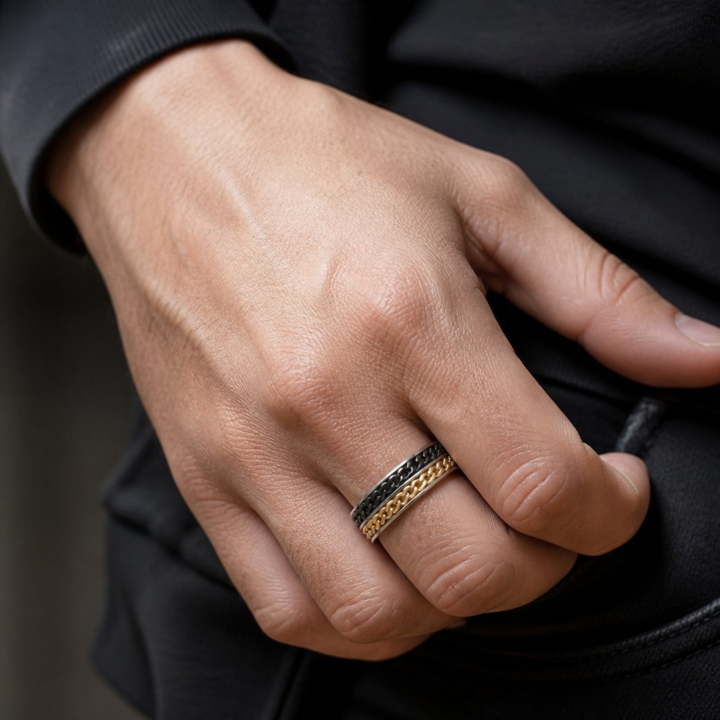 WA-17056 Ring – Schwarz/Golden/55mm