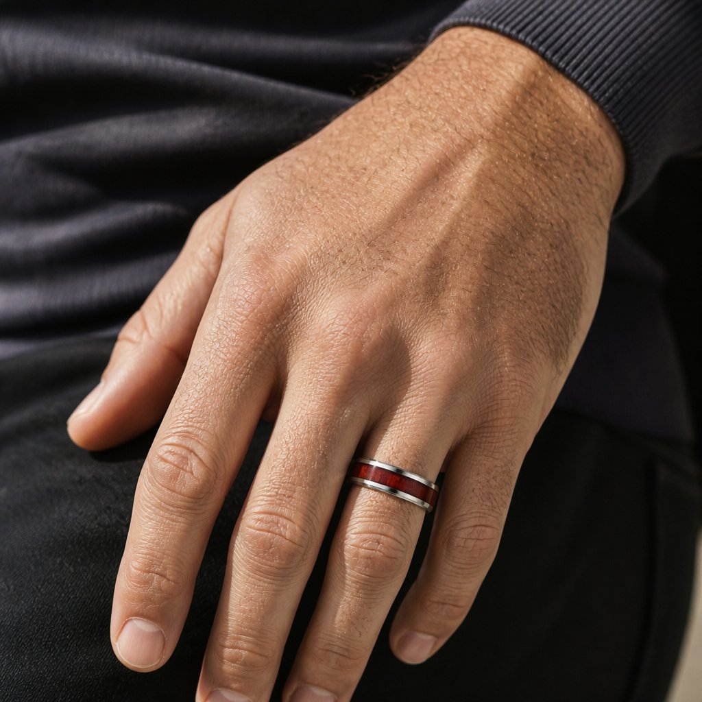 GA-32410 Ring - Silber/Braun/52mm